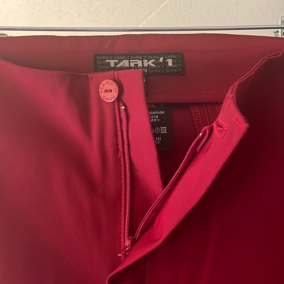 ,Tark’ 1 fabulous Ruby color slack beautiful material highwaist Stretch France S - Picture 8 of 9